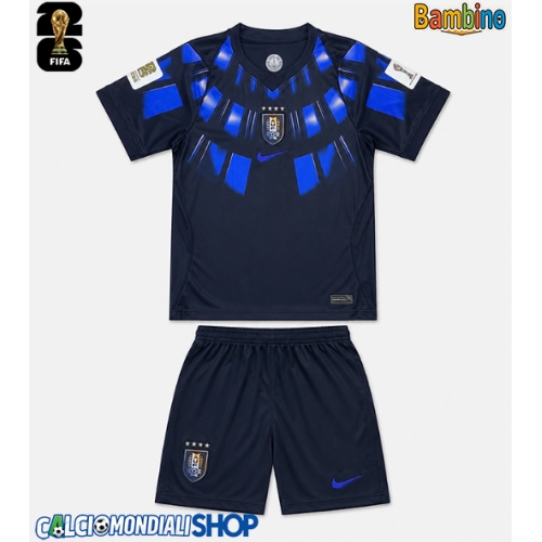 Maglie da calcio Uruguay Seconda Maglia Bambino Mondiali 2026  Manica Corta + Pantaloni corti)